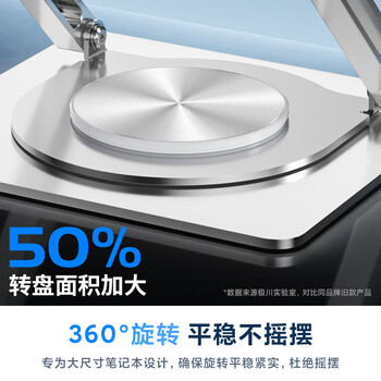 极川 360°旋转笔记本电脑支架大尺寸电竞散热器联想拯救者游戏本升降悬空桌面立式增高支撑托架铝合金