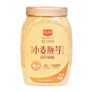 精力沛小麦胚芽麦片968g/罐无添加蔗糖高纤维原味高蛋白低GI营养即食