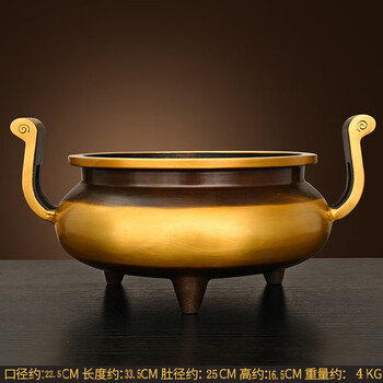 中国 古銅 双耳三足香炉 C R4234 【公式通販】