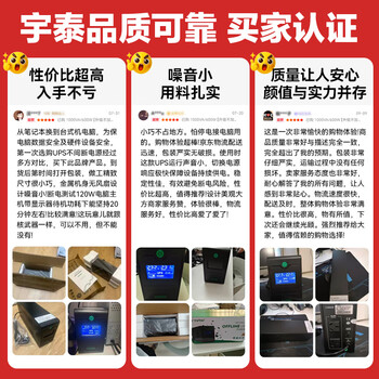 宇泰ups不间断电源 台式机备用电源1000VA/600W 家用可带2台电脑停电应急电源 YTB1000-L