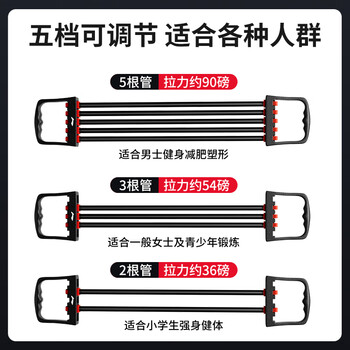 李宁扩胸拉力器拉力绳男士练肩健身器材家用胸肌臂力训练绳开背肌神器