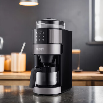 膳魔师(THERMOS)美式咖啡机 全自动研磨一体 家用小型现磨咖啡机 滴滤式豆粉双用智能预设EHA-3461E 膳魔师(THERMOS)美式咖啡机 全自动研磨一体 家用小型现磨咖啡机 滴滤式豆粉双用智能预设EHA-3461E