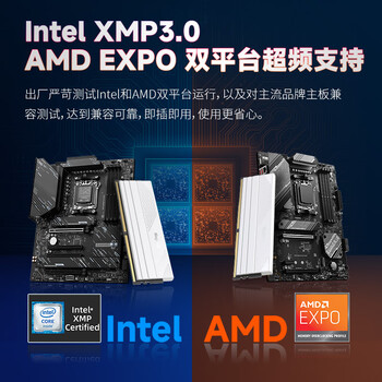 金百达（KINGBANK）32GB(16GBX2)套装DDR5 6800台式机内存条海力士A-die颗粒星刃白C32