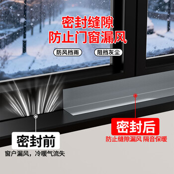 米乐奇贴窗户防风单面布基胶带玻璃门窗缝漏风密封不留胶高粘性耐用防水地毯白-60MM宽*20M长【1卷装】