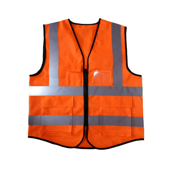 柯瑞柯林 fg-bx01o 施工工人工作安全 荧光多口袋背心马甲 背心01橘色