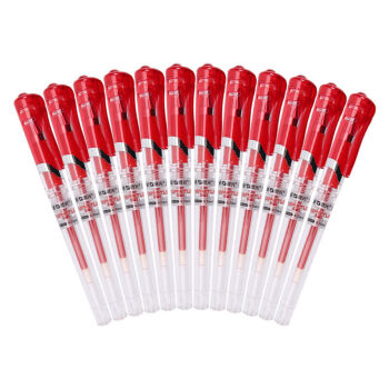 晨光（M&G）GP-1111大容量中性笔/水笔/签字笔中性笔 0.7mm 红色 12支/盒