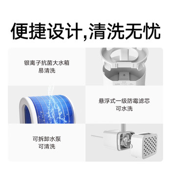 米家小米空气加湿器 母婴级认证无雾加湿器3-1200 保湿礼品卧室大容量家用婴儿孕妇1200ml/h 