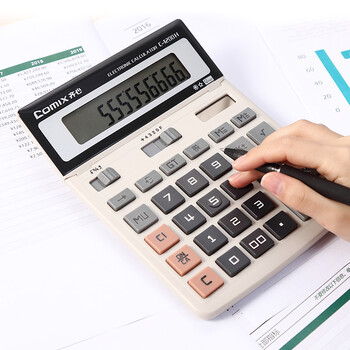 齐心(COMIX)双电源办公大号计算器 宽屏财务计算机办公文具用品 C-1200H 齐心(COMIX)双电源办公大号计算器 宽屏财务计算机办公文具用品 C-1200H