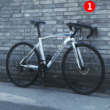 羊角自行车变速死飞男公路赛车单车活飞弯把肌肉碟刹实心学生成优