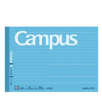 国誉(KOKUYO)进口Campus half迷你款无线装订本笔记本子记事本 6mm点线B6/30页蓝1本 NO-293BT