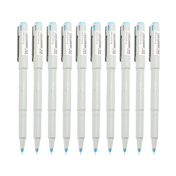 斑马牌（ZEBRA）中性笔 0.5mm 会议签字笔 学生标记笔水性笔 BE-100 经典蓝色 10支装