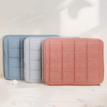 国誉（KOKUYO）NEMUNEMU系列学生办公电脑保护文件收纳整理包中包涤纶简毛绒约柔软浅粉单个装WSG-KUK263LP