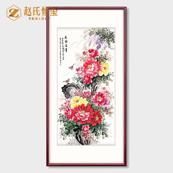 手绘水墨牡丹画价格报价行情- 京东
