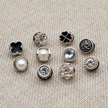 沐妤防走光卡扣衬衫防走光扣子免缝小香风纽扣胸针百搭毛衣开衫装饰扣