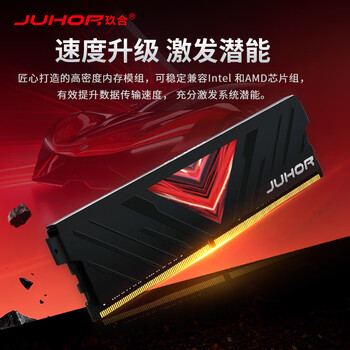 JUHOR玖合 32GB DDR4 3200 台式机内存条 忆界系列黑甲