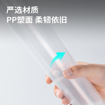 得力（deli）10只A4透明文件袋 斜纹印花按扣档案袋资料袋票据文件保护 学生试卷收纳袋 学习用品 8308AS-10