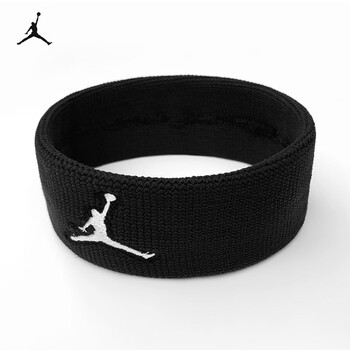 耐克（NIKE）乔丹AJ飞人运动头带发带网球篮球瑜伽吸汗带JKN00010OS黑色