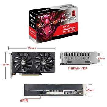 梅捷RX6500XT 炎龙4GD6 4GB GDDR6 电竞游戏电脑高清装机显卡