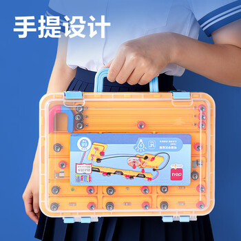 得力（deli）电磁学实验箱入门款 初中物理实验全套电磁学备考 电学实验箱学生文具生日开学礼物教材同步68件