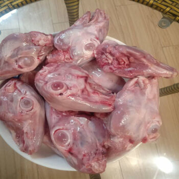 新鲜兔肉农家散养兔头兔肉真空冷冻包装发货 兔头38