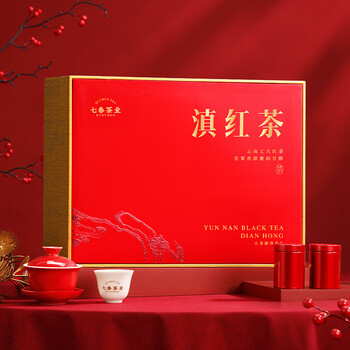 七春正宗云南滇红茶 滇红金丝特级蜜香茶叶 高档茗茶礼盒送长辈250g