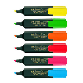 辉柏嘉（Faber-castell）【4支起售】荧光笔彩色重点标记笔醒目记号笔154815橙色单支装