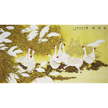 画家 郭念桐《红顶献瑞》r4