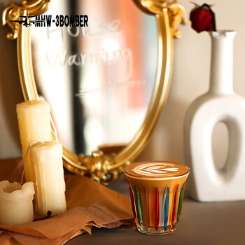 MHW-3BOMBER轰炸机[礼物]咖啡玻璃杯澳白杯拿铁杯水杯Dirty杯子手绘