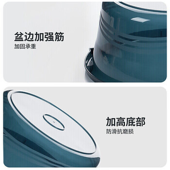 茶花洗脸洗头盆 婴儿洗澡盆 塑料盆子洗衣盆 大水盆35cm随机颜色