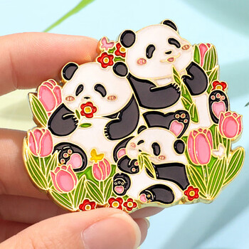 优学库可爱磁贴熊猫冰箱贴硅胶软磁性贴卡通国宝3D立体冰箱装饰贴吃竹子 伴手礼