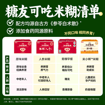 江中猴姑米稀青稞早餐30天0蔗糖低GI送长辈养脾胃老年营养品代餐礼盒900g