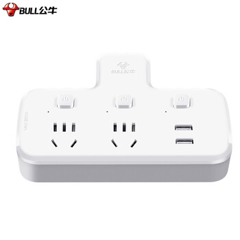 公牛（BULL）插座扩展器一转二带usb插座/一转多插座/转换插头/转换器/插排  2位分控带usb GN-96023U