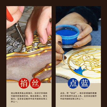 畅宝森  景泰蓝掐丝珐琅画-小圆形-敦煌花开（材料包）中秋节手工DIY材料包杯垫企业团建 3份起售  YS
