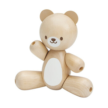 plantoys 儿童木质玩具 创意摆件小熊 玩偶可调节 泰国进口 益智早教