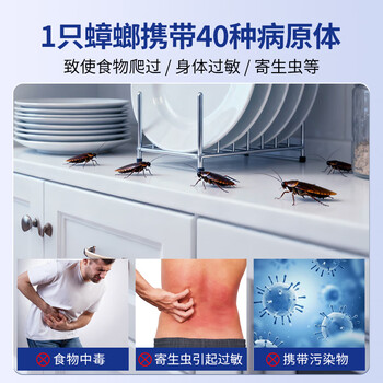武峓山除蟑螂药全窝端灭蟑螂喷雾杀蟑螂胶饵驱蟑螂屋呋虫胺杀虫剂家用款