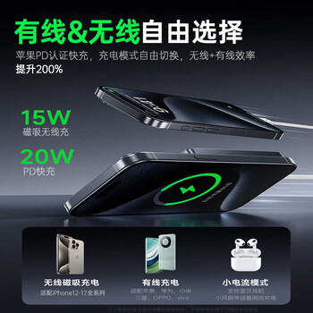 睿量(REMAX)【9mm冰感合金MagSafe超薄外接电源】3C认证磁吸无线充电宝PD20W适用苹果iPhone手机可上飞机 睿量(REMAX)【9mm冰感合金MagSafe超薄外接电源】3C认证磁吸无线充电宝PD20W适用苹果iPhone手机可上飞机
