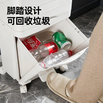 JEKO&JEKO厨房日式垃圾桶34L家用厨余分类带盖大容量高款干湿分离脚踩 二层