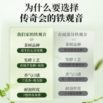 传奇会乌龙茶 安溪铁观音 清香型特级500g茶叶2026新茶礼盒装自己喝送礼