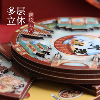 优学库城市旅游文创冰箱贴 美食转盘地标打卡创意木质冰箱贴 转盘款 长沙 圣诞节 热门商品 优学库城市旅游文创冰箱贴 美食转盘地标打卡创意木质冰箱贴 转盘款 长沙 圣诞节 热门商品