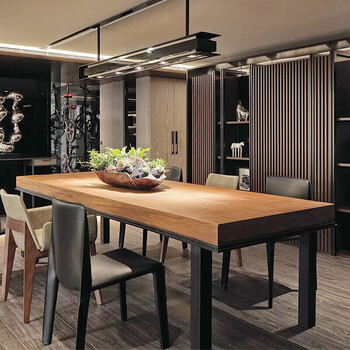 【可定制】巧具匠 北欧餐桌椅组合实木大板桌美欧式loft现代简约大小