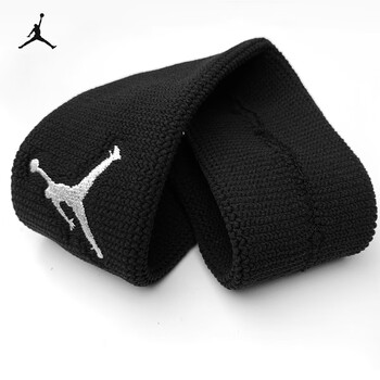 耐克（NIKE）乔丹AJ飞人运动头带发带网球篮球瑜伽吸汗带JKN00010OS黑色