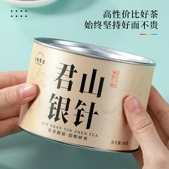 七春 黄茶岳阳君山银针茗茶小罐装自己喝60g口粮茶茶叶伴手礼