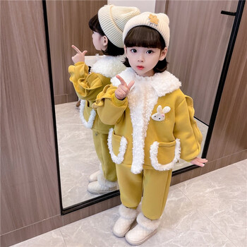 儿童·泰风童装女童冬装棉服女宝宝冬季衣服儿童韩版服装1-5岁小女孩