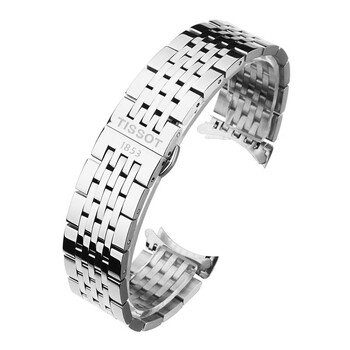 天梭表带男原装钢带t41063力洛克t006408正品原厂1853女钢手表链ts