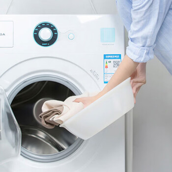 茶花 抗菌洗头洗脸盆 塑料盆子洗衣盆水盆26.5cm 圆盆S 白色