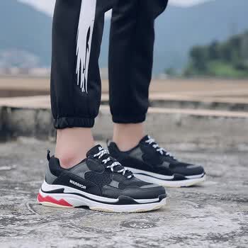 warrior/回力跑步鞋男鞋2018秋季新款老爹鞋透气网面回力运动鞋街拍