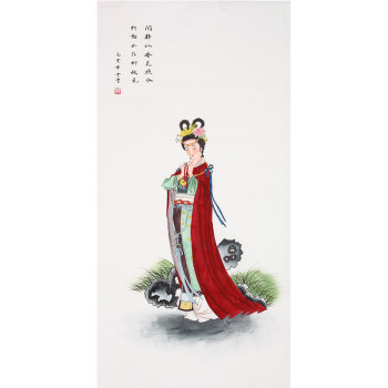 收藏级精品 工笔画大师 张云萱《娴静似娇花照水》