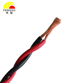 丰旭 国标RVS2*0.5平方双绞花线 铜芯软花线 消防线 户外接灯线 FX-RVS2*0.5 红黑 100米