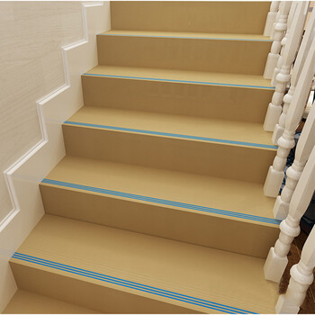 定制pvc防滑耐磨整体楼梯踏步幼儿园早教中心塑胶楼梯包边条 数量1为1