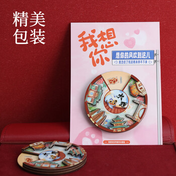 优学库城市旅游文创冰箱贴 美食转盘地标打卡创意木质冰箱贴 转盘款 长沙 圣诞节 热门商品 优学库城市旅游文创冰箱贴 美食转盘地标打卡创意木质冰箱贴 转盘款 长沙 圣诞节 热门商品